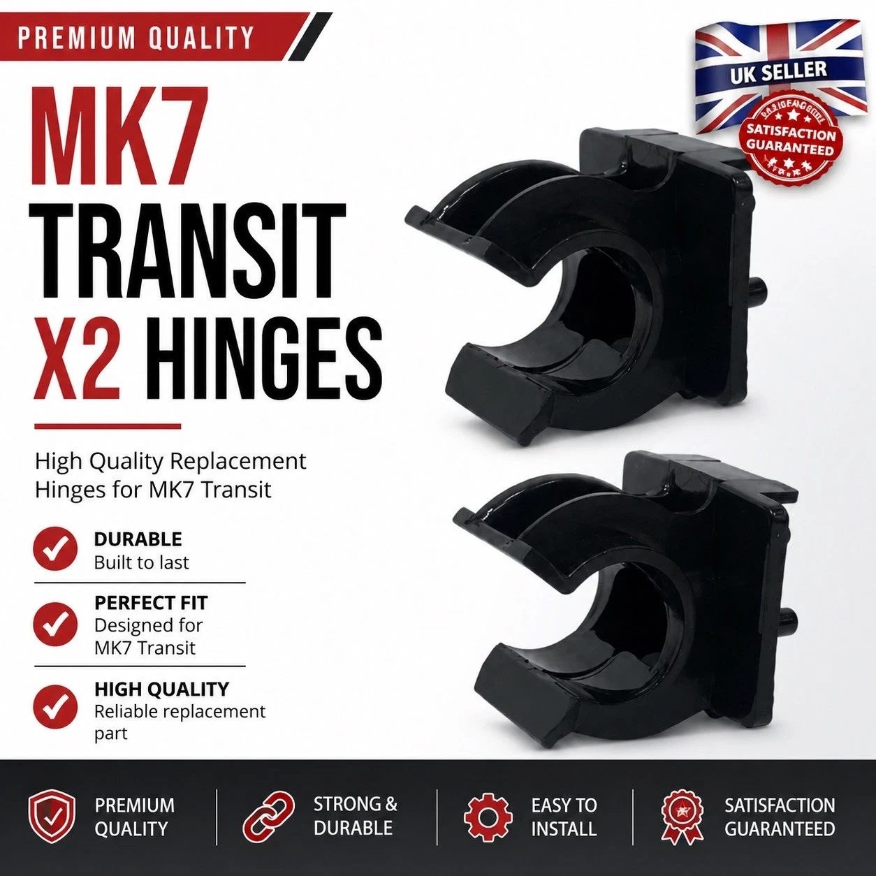 FOR FORD TRANSIT MK7 GLOVE BOX HINGE x2 (2006-2014)