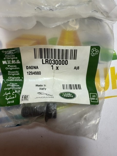 Genuine Land Rover Jaguar Bolt LR030000 New