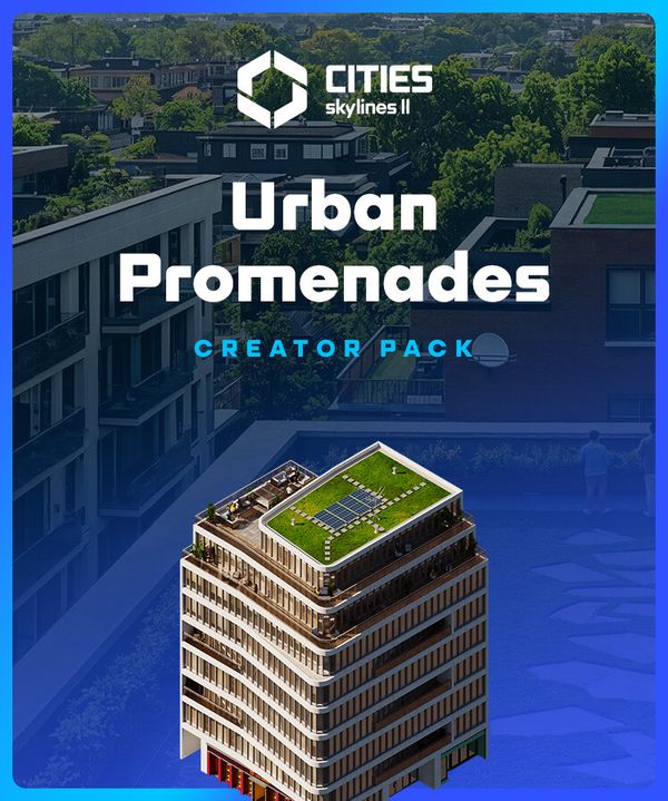 Cities: Skylines II - Creator Pack: Urban Promenades (DLC) Steam Key (PC) EUROPE