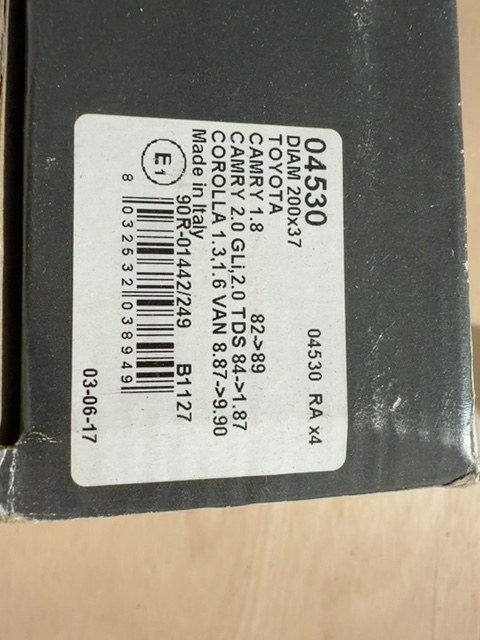 LPR Rear Brake Shoe Set 04530 Toyota Camry Corolla New