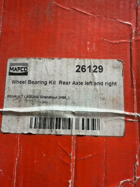 Mapco 26129 Rear Wheel Bearing Kit Renault Laguna Grandtour K66 New