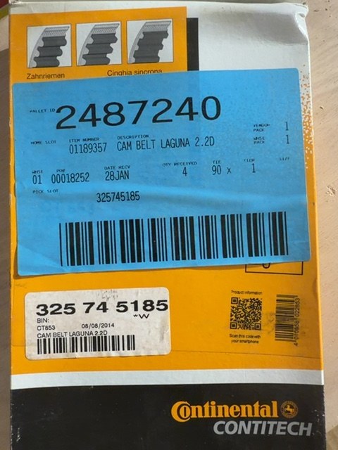 Continental ContiTech Timing Cam Belt CT853 Renault Laguna 2.2 D New Old Stock