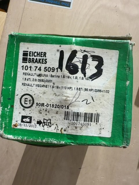 Eicher 101745091 Front Brake Pads Renault Laguna I Megane I 1.6 1.8 1.9 2.0