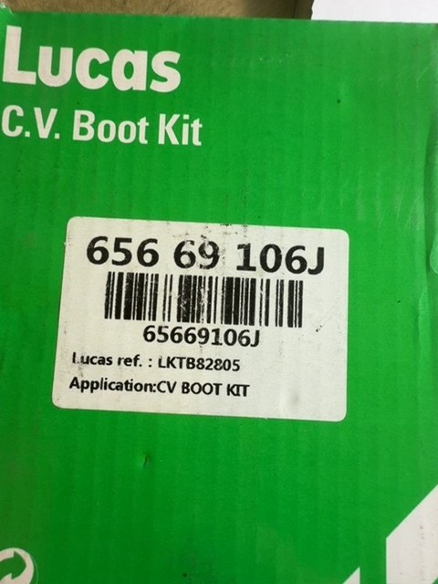 Lucas LKTB82805 CV Joint Driveshaft Boot Kit Mitsubishi Colt III 1988-92