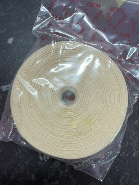 Wood Auto Wiring Harness Cloth Tape Roll 19mm TEM 102A NOS