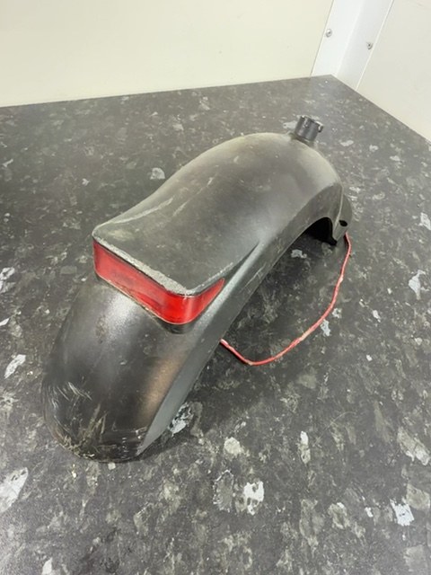 Electric Scooter Rear Fender Mudguard with Integrated Tail Light & Wire Used