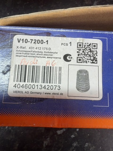 Vaico Shock Absorber Dust Cover Boot V10-7200-1
