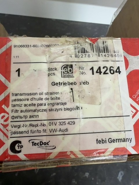 Febi Bilstein Automatic Transmission Oil Filter 14264 01V325429 VW Audi New