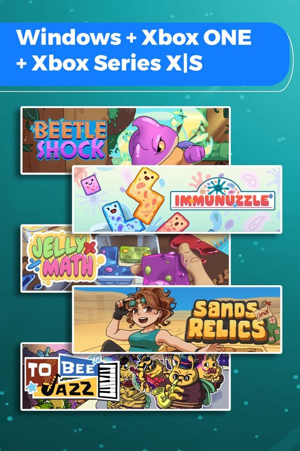 Beetle Shock + Immunuzzle + Jelly Math + Sands and Relics + To bee Jazz (Bundle) XBOX LIVE Key EUROPE