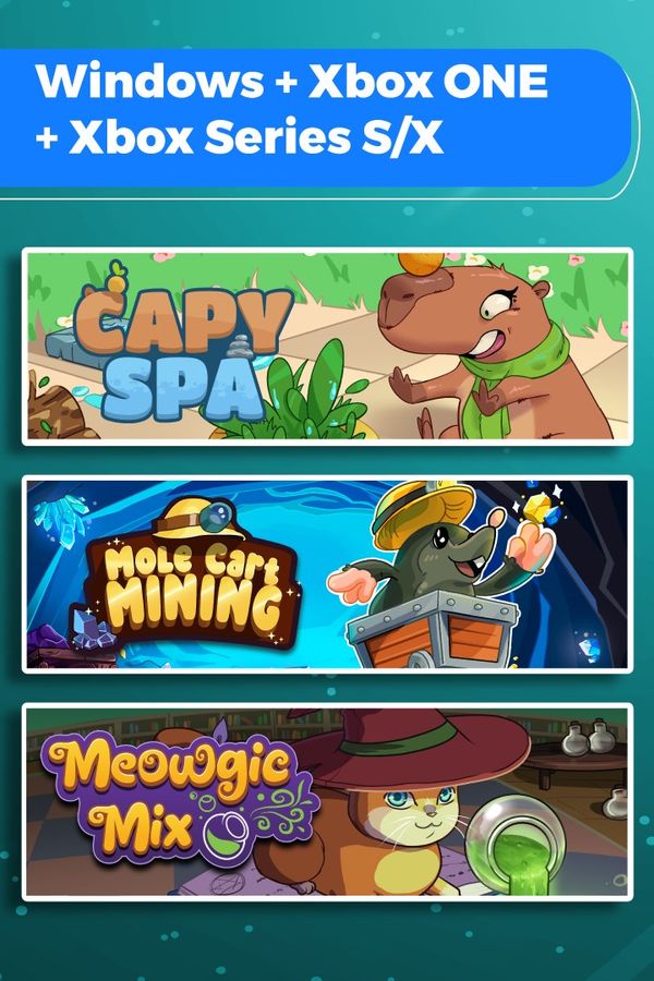 Capy Spa + Mole Cart Mining + Meowgic Mix (Bundle) XBOX LIVE Key EUROPE